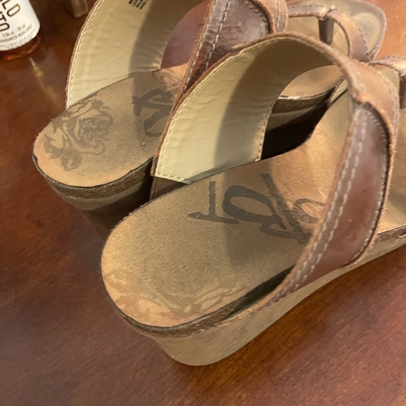 OTBT Women's Brookfield Metallic Leather Wedge Sandals Bohemian Casual 8.5 - Picture 8 of 12